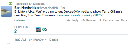 zeroT audience demand Ourscreen tweet