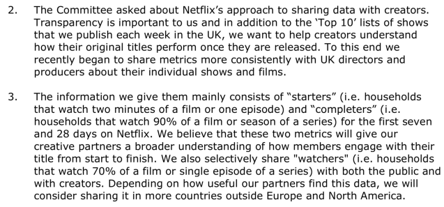 netflix supplement evidence